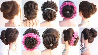 10 elegant juda hairstyle for women | hairstyle for saree | hairstyle for wedding party