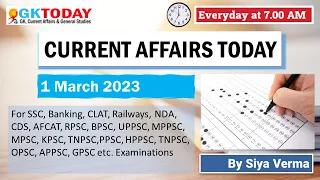 1 March 2023Current Affairs by GK Today | GKTODAY Current Affairs - 20231