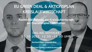 Online Seminar: EU Green Deal & Aktionsplan Kreislaufwirtschaft