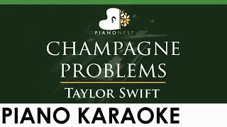 Taylor Swift - champagne problems - LOWER Key (Piano Karaoke Instrumental)