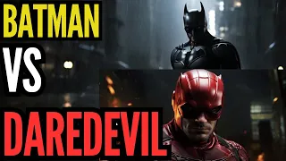 Gotham's Dark Knight Batman vs. Hell's Kitchen's Daredevil: Epic Showdown in the Rain!