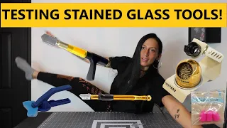 TESTING STAINED GLASS TOOLS! (Trying different tools for making stained glass)