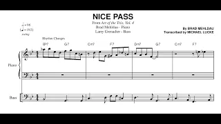 Brad Mehldau - Nice Pass - Transcription