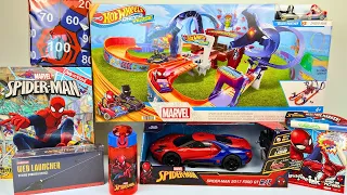 Marvel Spiderman Collection Unboxing Review | Hot Wheels Web-Slinging Speedway Track Set