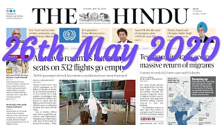 The Hindu Newspaper Analysis 26th May 2020