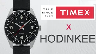 TIMEX x HODINKEE Waterbury Hodinkee Limited Edition Automatic Diver Style Watch Textured Dial