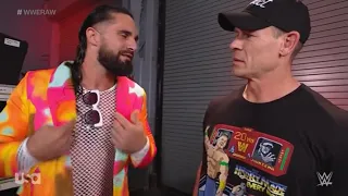 John Cena Seth Rollins and Omos - Raw 1/27/2022 - WWE Raw Highlights 2022