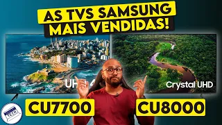 COMPARATIVO TV Samsung Crystal UHD CU7700 VS CU8000 - Qual VALE MAIS A PENA?