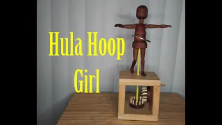 Wooden Hula Hoop Girl Automata