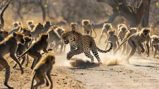 THIS LEOPARD MESSED WITH 50 BABOONS AND SEE WHAT HAPPENED