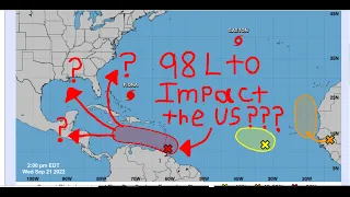 Invest 98L to threaten the Caribbean and Possibly the US! 98L Update!