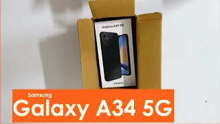 Samsung Galaxy A34 5G - Awesome Graphite Indian Retail Unit Unboxing- ASMR