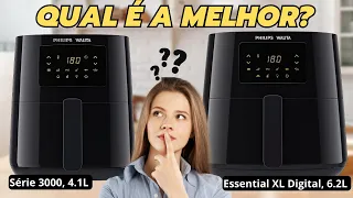 Qual é a MELHOR FRITADEIRA ELETRICA da Philips Walita? Airfryer Digital Série 3000 vs Essential XL