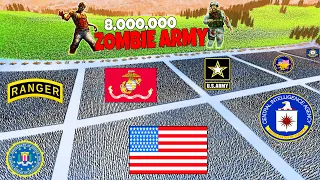 Every US MILITARY Branch VS 8,000,000+ ZOMBIE ARMY Invasion! - UEBS 2