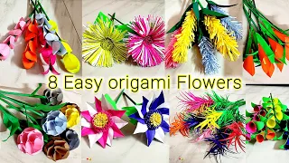 Origami Flowers-💗✨Easy and beautiful For beginners||#craftideas #craftyflowers#origamiflowers