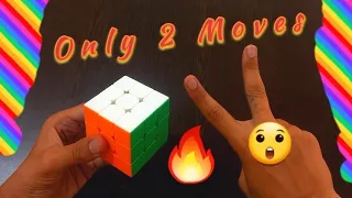 How to solve a 3x3 rubik's cube with only 2 moves.Works real.True trick.