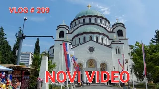 VLOG # 209 RADOVI U NEMANJINOJ NA TRAMVAJSKIM ŠINAMA,DOKLE SU STIGLI RADOVI NA HRAMU SVETOG SAVE