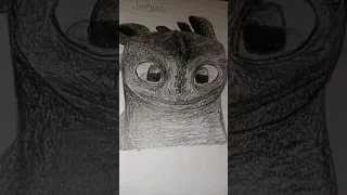 Drawing of Toothless! #shorts #drawing #art #artwork #artist #toothless #httyd #foryou #share