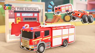 Build a police car fire truck with your Tommoncar friends! nursery rhyme Kids Songs