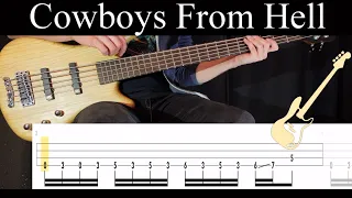 Cowboys From Hell (Pantera) - (BASS ONLY) Bass Cover (With Tabs)