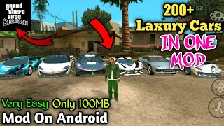 How To Install New 200+ Laxury Cars Mod On GTA San Andreas For Android|Malayalam| [6K Tech]