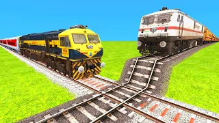 TWO TRAINS EACH OTHER ON DANGEROUS BUMPY RAILROAD TRACKS | Train Simulator | Railworks 2023