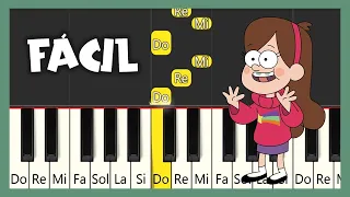 GRAVITY FALLS  - Tutorial para Piano con Notas - FÁCIL ✔️