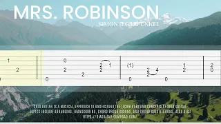 Mrs  Robinson - Simon & Garfunkel - Fingerstyle Guitar Tutorial TAB