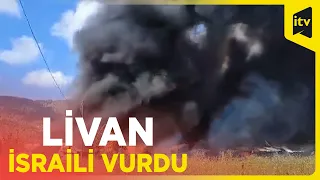 Livanın raket hücumundan sonra İsrailin Şlomi kəndində yanğın baş verib