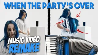 Billie Eilish "When The Party's Over" Accordion Music Video Remake