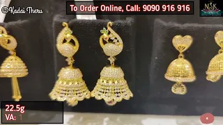 6 to 16 gram jimiki | wedding Collections from NSK Thangamaligai | lowest wastage | 916 gold