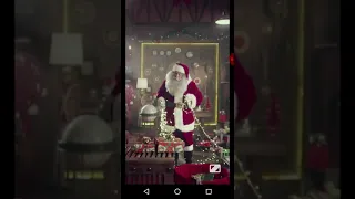 La navidad y papá Noel en video llamada