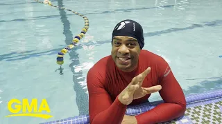 Swimming while Black: DeMarco Morgan learns to swim | GMA3