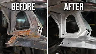 Remove Rust In Awkward Places - Mercedes W123 Restoration