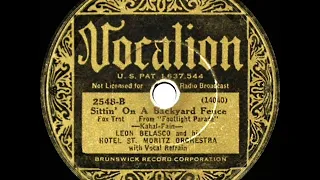 1933 Leon Belasco - Sittin’ On A Backyard Fence (Chick Bullock, vocal)