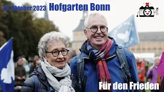 FÜR DEN FRIEDEN Hofgarten Bonn 22. Oktober 2023