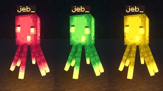 When you rename a Glow Squid "jeb_"...