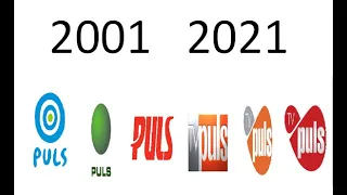 Ewolucja loga TV Puls 2001-2021