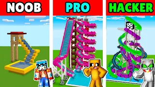 MINECRAFT: PARQUE ACUATICO NOOB VS PRO VS HACKER 💦😂 ACENIX vs MIKECRACK vs TIMBAVK