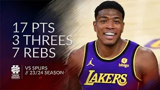 Rui Hachimura 17 pts 3 threes 7 rebs vs Spurs 23/24 season