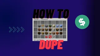 How to DUPE in nearly ANY Minecraft server! (Check Description)