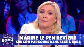 Marine Le Pen revient sur son parcours dans Face à Baba