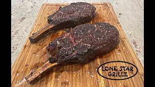 Reverse Seared Rib Eye Steaks on the Lone Star Grillz Pellet Smoker