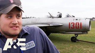 WHOOPS! Dusty DENTS a Fighter Jet During Delivery | Shipping Wars | A&E