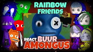 Rainbow Friends + Amongus React to Buur Roblox Funny Moment/Gacha