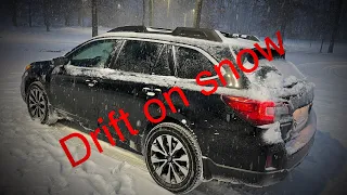 Subaru Outback snow drifting