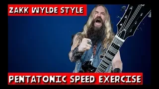 Zakk Wylde Style Pentatonic Speed Exercise (Solo Builder Ep1)