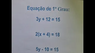 Equação de 1º Grau - Exercícios Resolvidos