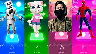 MARSHMELLO- ALONE VS ANGELA- TUTU VS ALAN WALKER- SPECTRE VS SPIDERMAN POST MALONE tiles hop