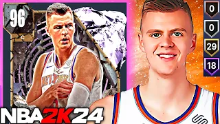 PINK DIAMOND KRISTAPS PORZINGIS GAMEPLAY! DOES KP TOP WEMBY AS THE BEST CENTER IN NBA 2K24 MyTEAM?